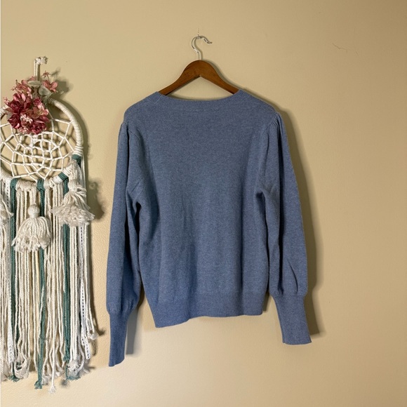 Veronica Beard Nelia Cashmere Sweater Blue Size XL - Picture 3 of 6